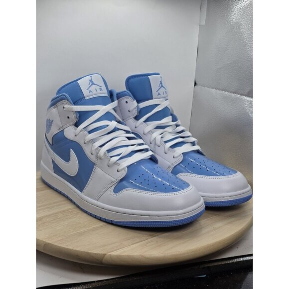 Size 13 - Nike Air Jordan 1 Mid SE White Legend Blue Basketball FZ2142-114  Wbox - Picture 5 of 12